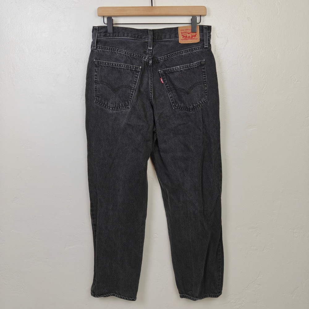 Levis 94 Baggy Jeans Womens 29 Black High Rise Relaxed 90s Grunge Streetwear - Picture 6 of 11